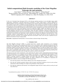Initial computational fluid dynamics modeling of the Giant Magellan