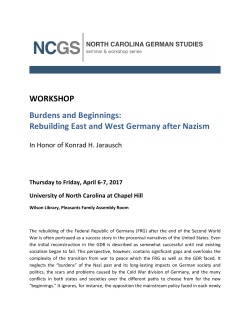 Rebuilding East and West Germany after Nazism