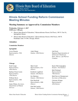 Illinois School Funding Reform Commission February 1, 2017 Minutes