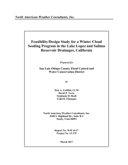 Feasibility/Design Study for a Winter Cloud Seeding Program in the