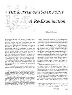The Battle of Sugar Point : a re-examination / William E