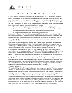Integration of Payroll and Benefits