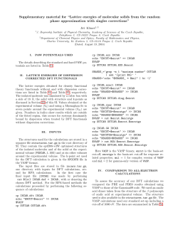 Supplementary material for &ldquo;Lattice energies of