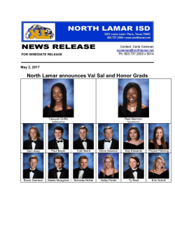 North Lamar announces Val Sal and Honor Grads