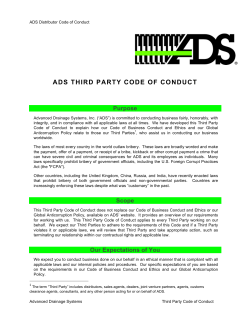 Third Party Code of Conduct