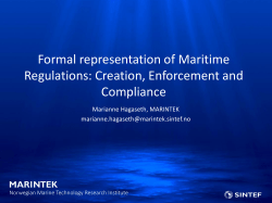 Formal representation of Maritime Regulations: Creation