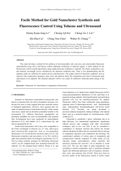 Facile Method for Gold Nanocluster Synthesis and Fluorescence