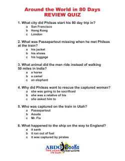 Around the World in 80 Days REVIEW QUIZ