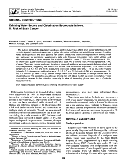 Drinking Water Source and Chlorination Byproducts in Iowa. III. Risk