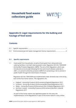 Household food waste collections guide