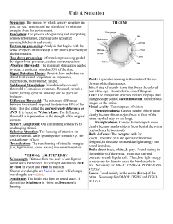 Unit 4: Sensation - Squalicum High School