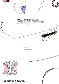 loyalty programs - University of Twente Student Theses