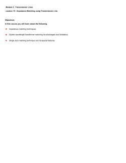 Module 2 : Transmission Lines Lecture 15 : Impedance