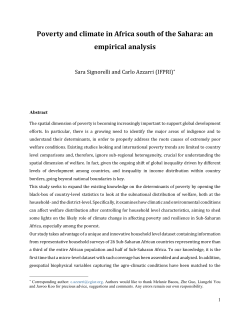 Poverty and climate in Africa south of the Sahara
