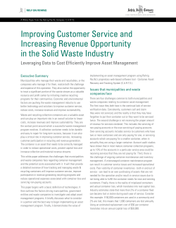 Improving Customer Service and Increasing Revenue Opportunity in