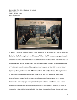 Culture City: The Arts in Postwar New York