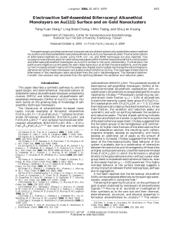 Electroactive Self-Assembled Biferrocenyl Alkanethiol Monolayers