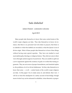 Safe disbelief - Julien Dutant