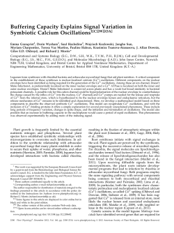 Buffering Capacity Explains Signal Variation in Symbiotic Calcium