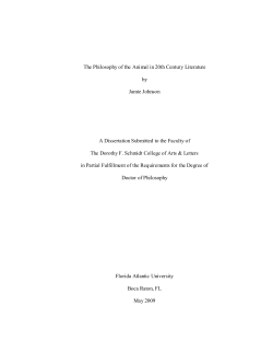 The Philosophy of the Animal in 20th Century Literature by Jamie