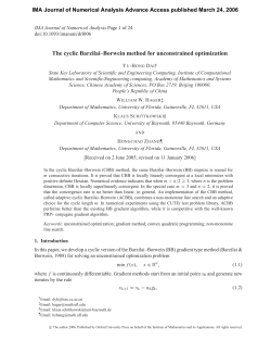 The cyclic Barzilai&ndash;Borwein method for unconstrained