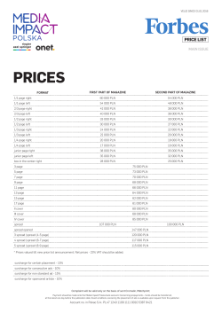 PRICES - Forbes Media