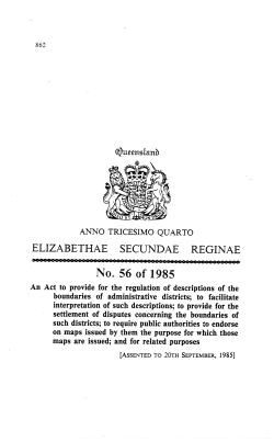 Administrative Boundaries Terminology Act 1985