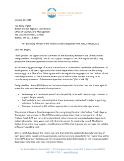 Chelsea Creek DPA Boundary Review