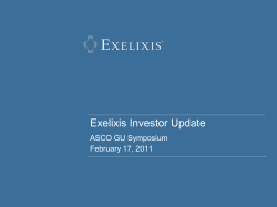 Exelixis Investor Update
