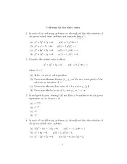 Material for Practice Class 4. (second order linear d.e.)