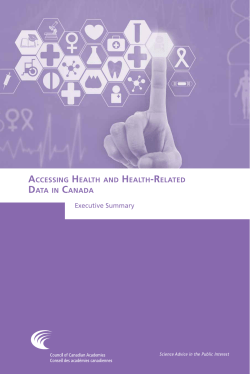 Accessing Health and Health Related Data in Canada