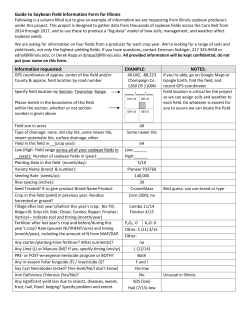 Guide to Soybean Field Information Form for Illinois Information