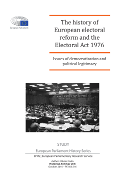 The history of European electoral reform and the Electoral Act 1976