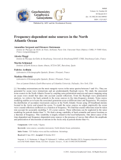 Frequency-dependent noise sources in the North Atlantic Ocean
