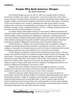 People Who Built America: Morgan