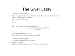 The Giver Essay