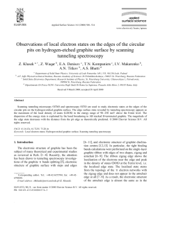 Observations of local electron states on the edges of the circular pits