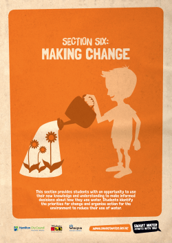 making change - Smart water starts with you