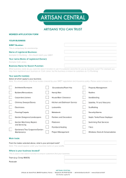 MEMBER APPLICATION FORM YOUR BUSINESS