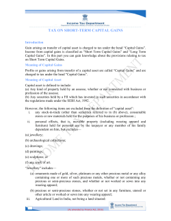 tax on short-term capital gains