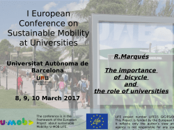 I European Conference on Sustainable Mobility at - U