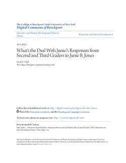 Responses from Second and Third Graders to Junie B. Jones