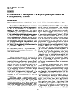 Photoinhibition of Photosystem I: Its Physiological Significance in the