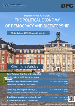 THE POLITICAL ECONOMY OF DEMOCRACY AND DICTATORSHIP