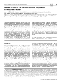 Phenolic substrates and suicide inactivation of tyrosinase: kinetics