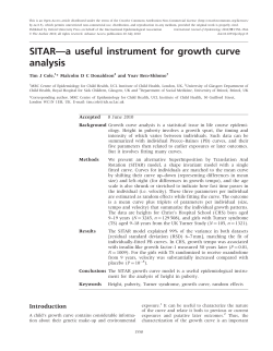 SITAR&mdash;a useful instrument for growth curve