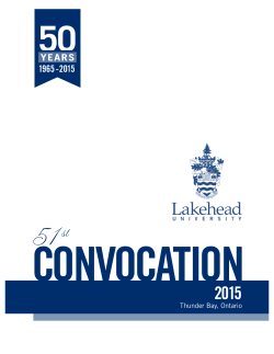 convocation 2015 - Lakehead University