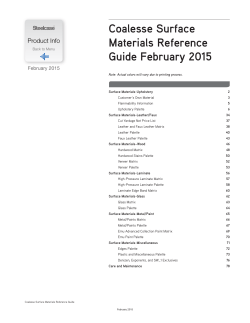 Coalesse Surface Materials Reference Guide