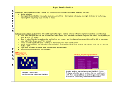 mental recall of division facts