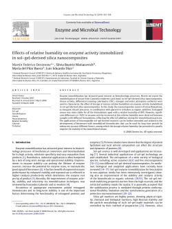 Enzyme and Microbial Technology Effects of relative humidity on